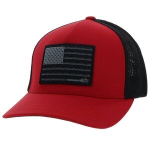 NWT Hooey Hat “ Liberty Roper ” Red / Black FlexFit Hat Size Youth